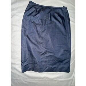 Navy Blue Pencil Skirt, Stretch Pull On High Rise Knee Length S NO FLAWS/MINT